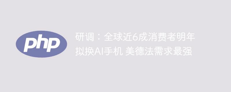 研调：全球近6成消费者明年拟换AI手机 美德法需求最强-奥多也互动社区